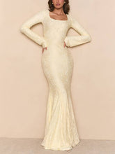 Lace Scarf Design Maxi Dress